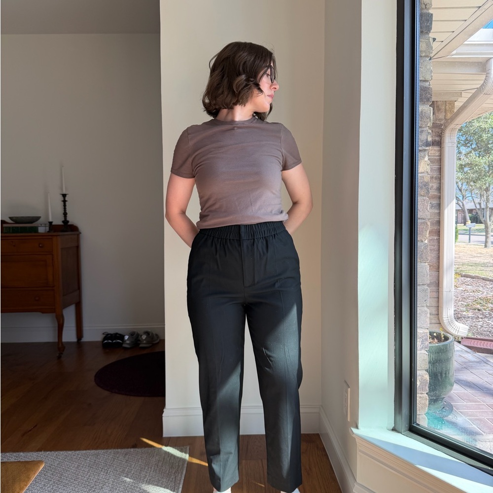 & Other Stories Black Straight Leg Pants